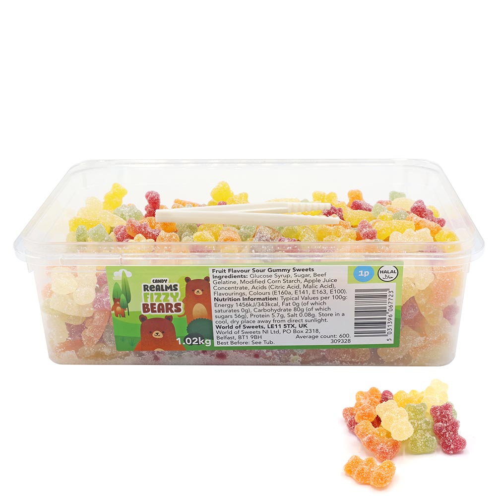 Candy Realms Fizzy Bears Tub 1.02kg
