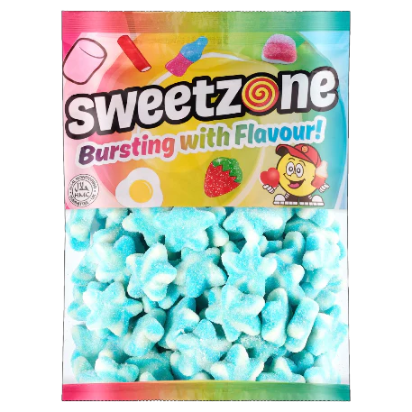 Sweetzone Fizzy Blue & White Stars 1kg