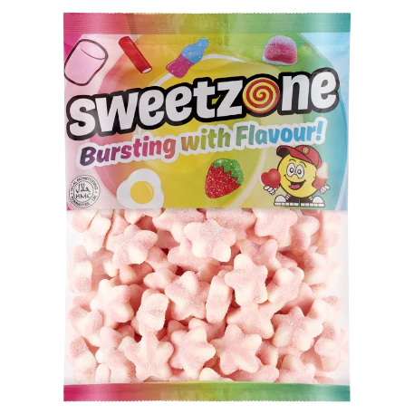 Sweetzone Fizzy Pink & White Stars 1kg